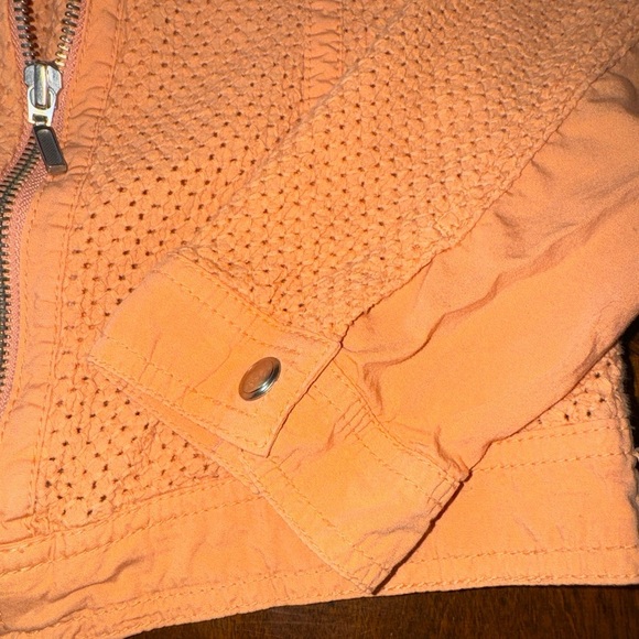 Chicos Womens Moto Style Diagonal Full Zip Jacket Peach Coral Size 0 4 Small - Picture 5 of 10
